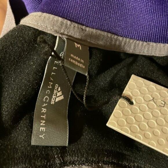 Adidas by Stella McCartney Printed fleece track jacket steel grey M - Picture 7 of 7